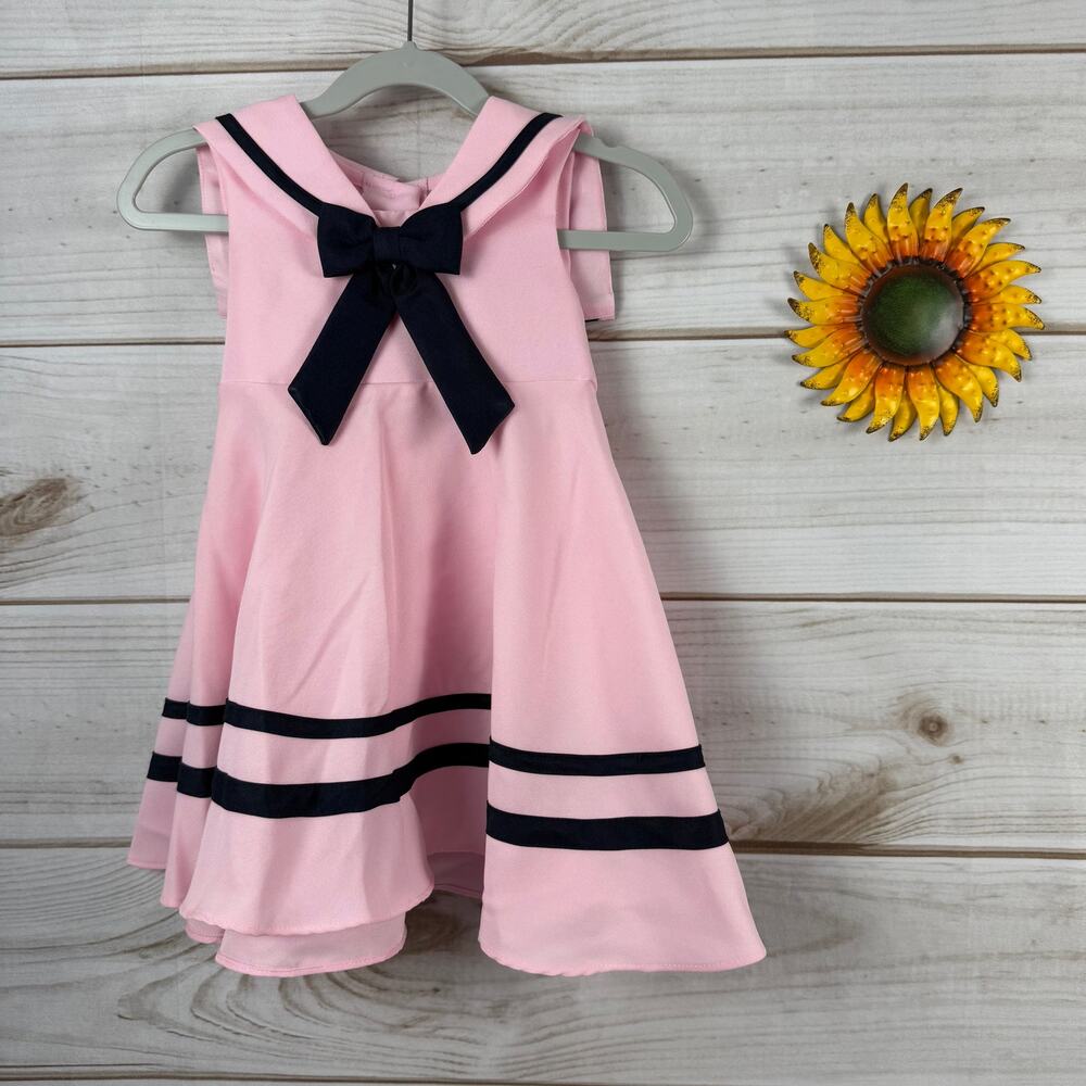 rare editions‎ pink sailor dress 24M